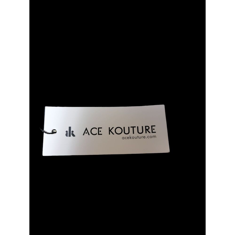 NWT Ace Kouture Womens One Shoulder Long Sleeve Patterned Top Skirt Matching Set - Picture 9 of 9